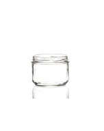 260ml flint condiment glass jar with a twist-off lid, Verrine design perfect for storing herbs, jellies, spices, jams, chutneys, and preserves. Available in low quantities or bulk wholesale.