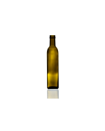 250ml green Marasca glass bottle, square design perfect for oils, sauces, dressings, and beverages. Stylish and versatile