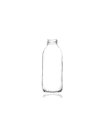 500ml glass milk bottle with a twist-off lid and 38mm neck, perfect for milk, juices, dairy products, and sauces. Durable and practical design