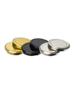 53mm Standard Twist off Lids perfect for homemade jams and preserves. Replacement lids come in three colours Gold, Black or silver.
