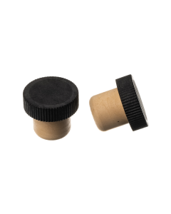 22.5mm  Synthetic Black Top Cork Stopper