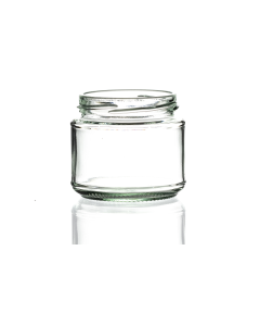 200ml flint dip glass jar with a twist-off lid, perfect for chutney, mustard, and sauces. Available in low quantities or bulk wholesale