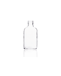 100ml glass flask bottle, perfect for spirits like whiskey, gin, and vodka, as well as oils and dressings. Compact and elegant design