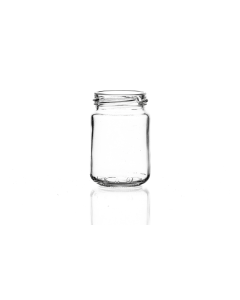 156ml flint glass food jar with a 53mm twist-off lid, round design perfect for herbs, jellies, spices, jams, chutneys, and preserves