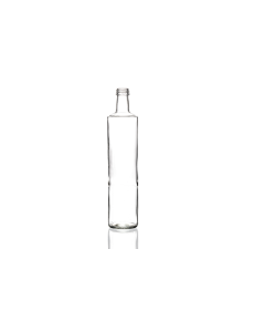 500ml Dorica glass bottle, round design perfect for oils, sauces, dressings, and beverages. Sleek and versatile