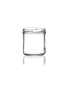 167ml flint Bonta glass jar with a 66mm twist-off lid, round design perfect for preserves, chutney, and jams