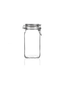 1500ml Clip Top Glass Jar with Hinged Lid | Le Parfait Super Terrine Jars | Ideal for Kitchen Organisation, Storing Dry Ingredients, and Small-Scale Canning