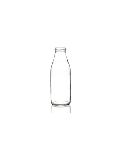 500ml glass milk bottle with a twist-off lid and 43mm neck, airtight design perfect for juice, milk, and sauces. Durable and versatile