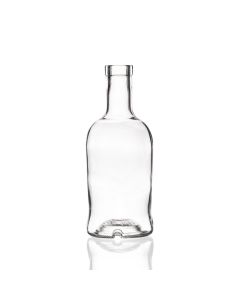 500ml glass Nero spirit bottle with a cork stopper, ideal for homemade gins, liquors, oils, spirits, dressings, and sauces. Stylish and versatile design