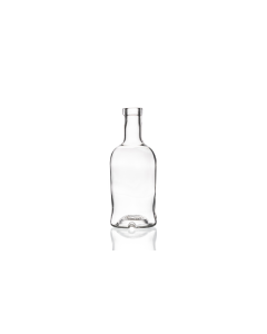 500ml glass Nero spirit bottle with a cork stopper, ideal for homemade gins, liquors, oils, spirits, dressings, and sauces. Stylish and versatile design