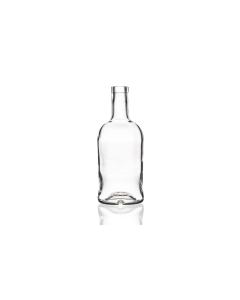 700ml glass Nero spirit bottle with a cork stopper, ideal for homemade gins, liquors, oils, spirits, dressings, and sauces. Elegant and versatile design