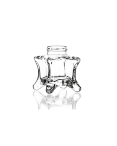 106ml flint glass Oskar jar with a twist-off lid, unique four-legged design, ideal for storing chutney, pickles, homemade jams, and preserves, compatible with a 43mm cap