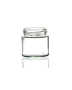 125ml flint glass panelled food jar with a 58mm twist-off lid, round design ideal for storing homemade jams, chutney, pickles, and preserves