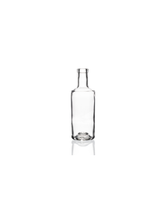 200ml glass Tiberius spirit bottle with a cork stopper, ideal for homemade gins, liquors, oils, spirits, dressings, and sauces. Elegant and versatile design