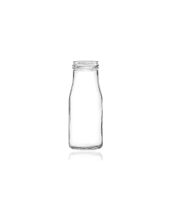 150ml glass milk bottle with a twist-off lid and 43mm neck, airtight design perfect for juice, milk, and sauces. Durable and versatile