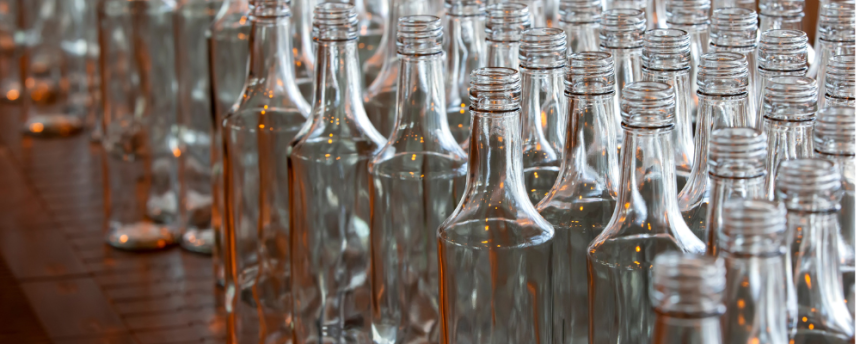 The Journey of a Glass Bottle with Jars and Bottles