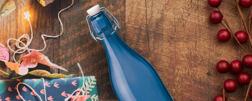 visually stunning Blue bottles available at jars and bottles.